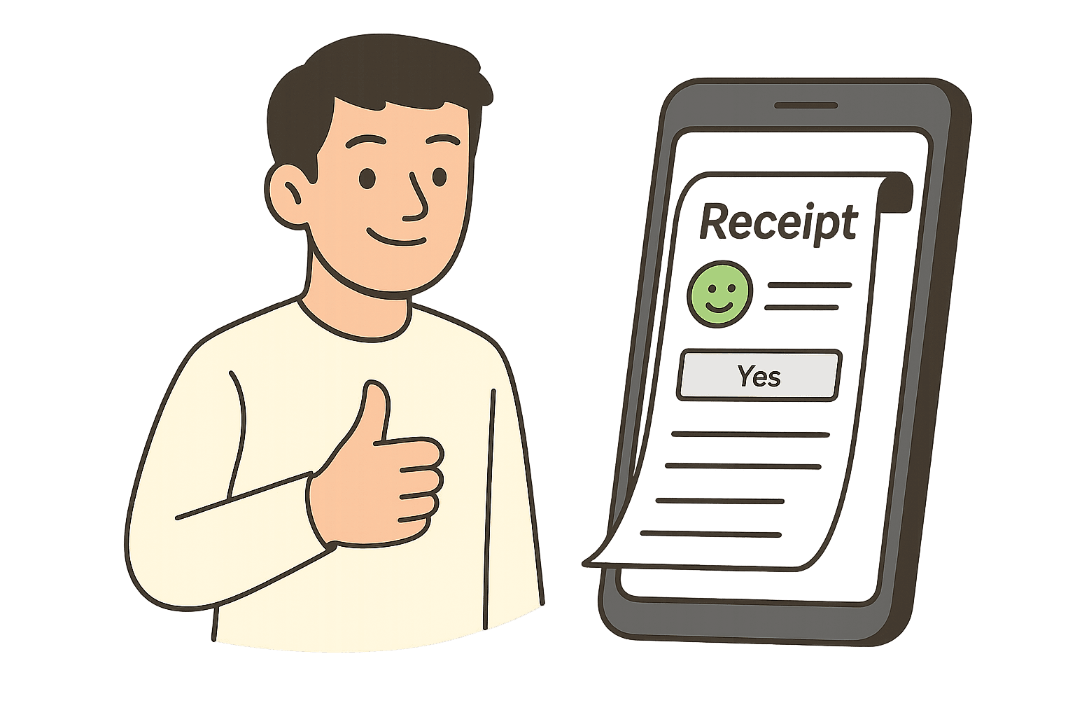 Receipt download statistics